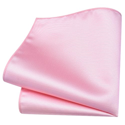 Image of Branduce 3.15 inch(8cm) Solid Formal Tie and Pocket Square Plain Necktie Lapel Pin and Tie Clip Set for Men