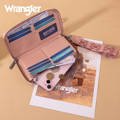 Image of X Wrangler Wristlet Western Wallet Boho Aztec Credit Card Holder for Women