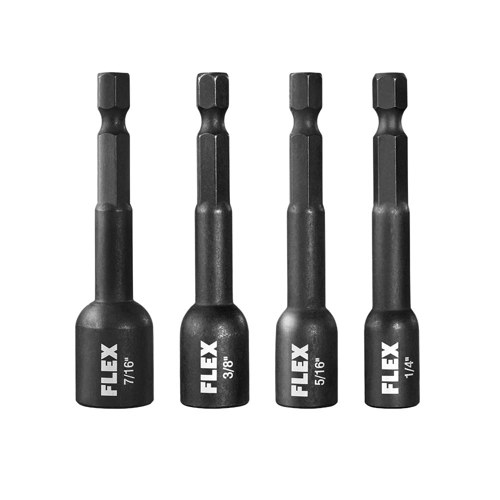 FLEX 2-9/16-Inch 4-Piece Impact Magnetic Nut Driver Set - FAM10301-4