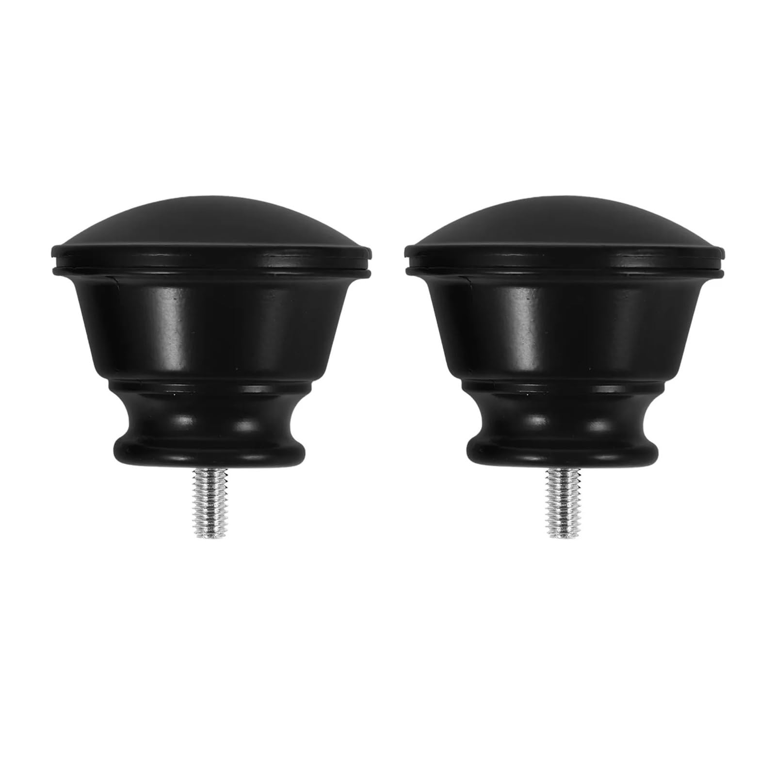 Xavren Curtain Rod Finial Screw 4pcs Curtain Rod Finials Metal Plastic Decorative End Caps for Living Room Bedroom Dining Window Pole Ends for Drapery Poles