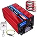 ETREPOW Inversor 24V 220v Onda Pura 3000W /6000W Convertidor de Voltaje con 2 Tomas UE y un USB de 2,1A, Mando a Distancia Inalámbrico, Pantalla Digital y 2 Ventiladores