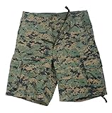 Rothco Vintage Infantry Utility Shorts, Woodland Digital, Medium