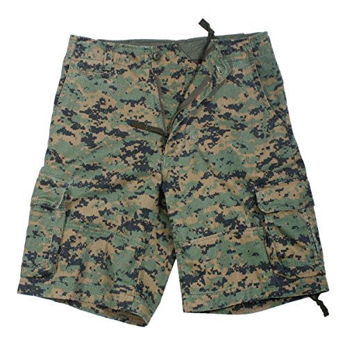 Rothco Vintage Infantry Utility Shorts, Woodland Digital, Medium