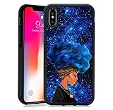 iPhone XR Case, Black Girls African American Women Colorful Watercolor Artistic Thin Soft Black TPU...