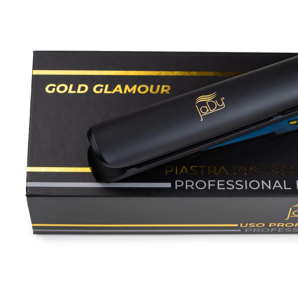 JADY LUXURY Prostownica do włosów Gold Glamour regulowana w zakresie od 120°C do 230°C ceramiczna turmalin
