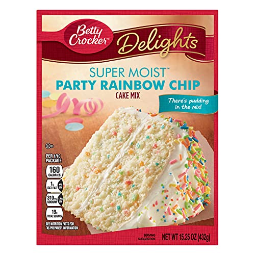 Image of Betty Crocker Super Moist Rainbow Chip Cake Mix, 15.25 oz