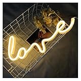 Pour décoration de fête au néon LED pour néons en forme d'amour, veilleuse à double alimentation pour mariage en intérieur