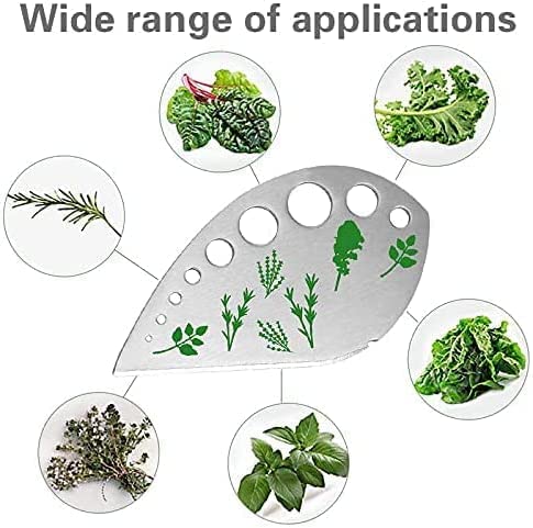 Image of Herb Stripper 9 Holes, 2 Pcs Herbs Destemmer, Stainless Steel Kitchen Gadgets, Vegetable Leaf Stripping Tool, Stem Remover, Looseleaf Trimmer, Greens Separator, Rose Thorn Scraper, Herbalist Supplies