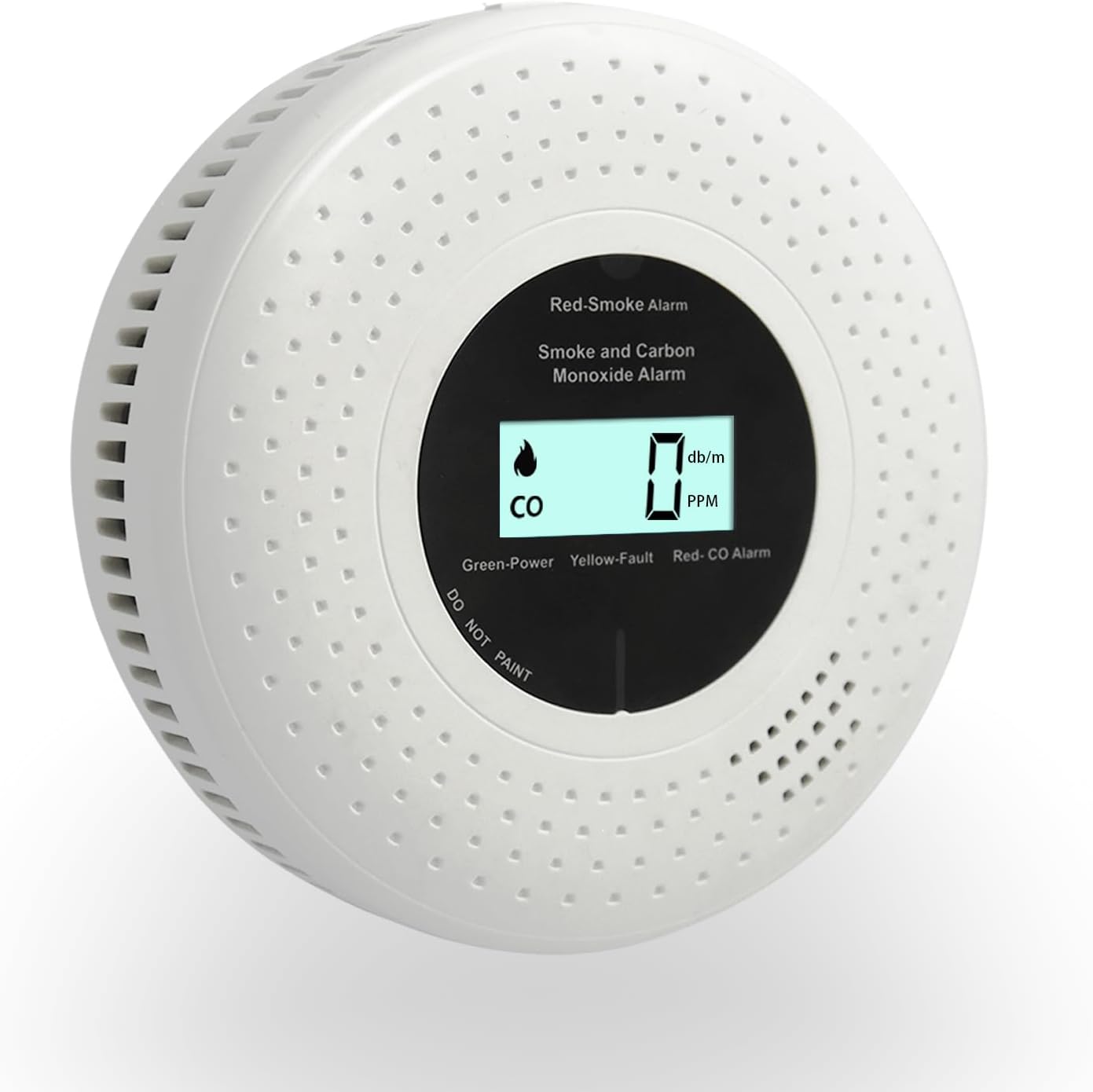 Upgraded Smoke and Carbon Monoxide Detector 10-Year Lifespan, Dual Sensor Photoelectric & Electrochemical CO Alarm with Replaceable Battery, 2 in 1 Smoke Alarm for Home Bedroom