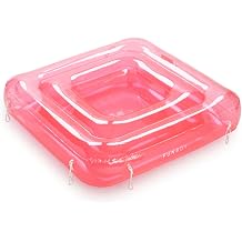 FUNBOY Clear Pink Chaise Connection Inflatable Drink Cooler, Connects Four Chaise Lounger Pool Floats, Luxury Bar Accessory Float, Perfect for a Summer Pool Party