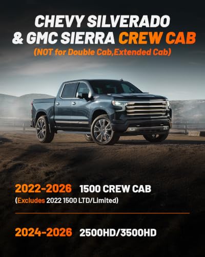 Image of WOLFBOX Power Running Boards Chevy Silverado & GMC Sierra Crew Cab