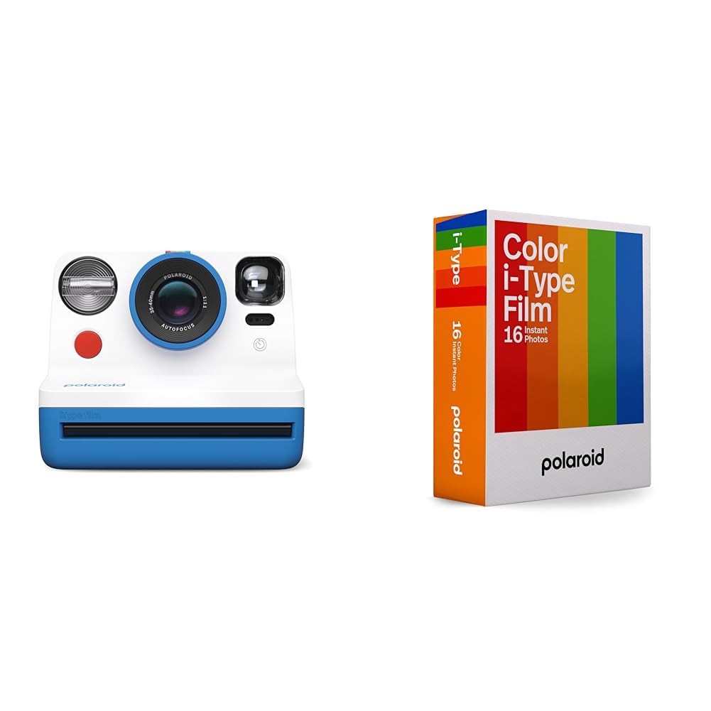 Polaroid Now Gen 2 Fotocamera Istantanea - Azzurro & Pellicola Istantanea Colore per i-Type