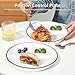 AUHUI Ceramic Divided Plates Set of 4Pcs, 8 Inch Portion Control Plate, Reusable Bariatric Plate for Adults, 3 Compartment Plates, White Dinner Plates for Balanced Meal, Microwave, Dishwasher Safe
