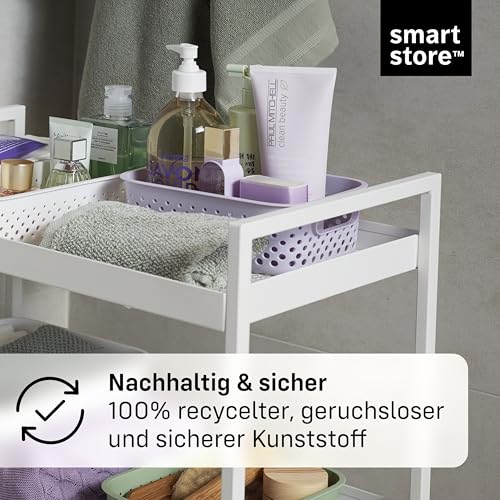 SmartStore Aufbewahrungskorb mit Griffen in lavendel 11,4L (36,5x27x15cm) I Körbchen Aufbewahrung aus recyceltem Kunststoff I Essence L Aufbewahrungskorb I Aufbewahrungsboxen mit 10 Jahren Garantie