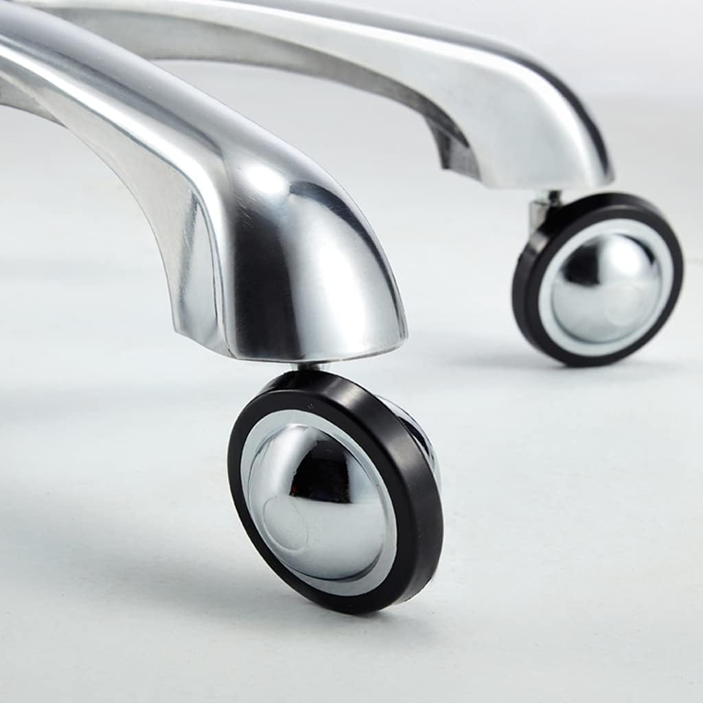 頑丈な高さ調節可能な作業場用スツール、キャスター付き、髪が絡まりにくい - ゴールド、耐荷重440ポンド、PUレザー製ローリングスイ