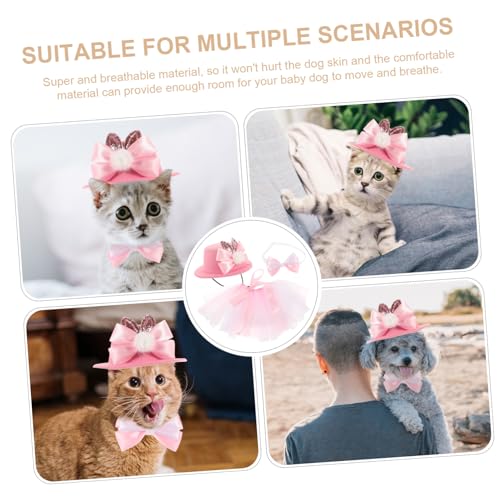 Disfraz de Pascua para perros y gatos con tutú y sombrero miniatura 3