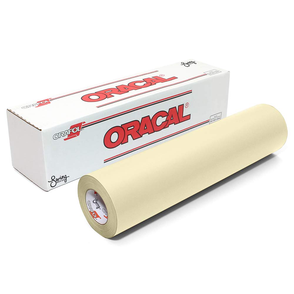 ORACAL 631-12006-814 Matte Removable 631 Adhesive Vinyl, 12" x 6', Ivory