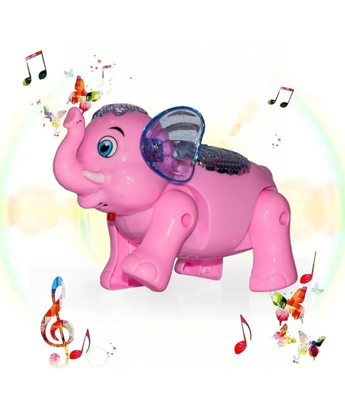 Manos Walking Clever Elephant 3D Musical Toy with Light and Sound (Random Color) (B0CMH5RG23) Amazon Price History, Amazon Price Tracker
