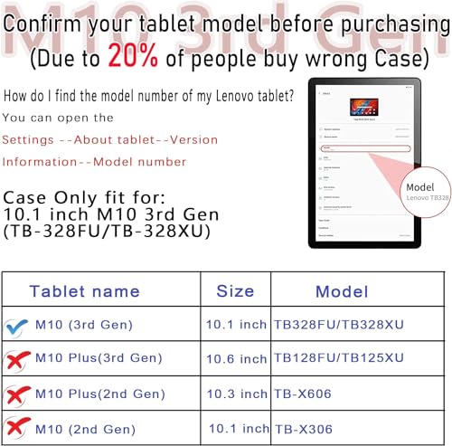 Image of TGK Multi Protective Wallet Leather Flip Case Cover for Lenovo Tab M10 FHD 3rd Gen 10.1 inch TB328FU TB328XU, Blue