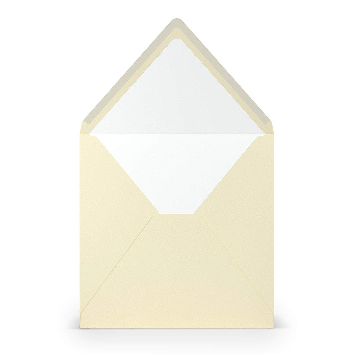 PAPERADO 400 kopert kwadratowych Chamois prążkowanych – 100 g/m² koperta bez okienka 16,4 x 16,4 cm – koperty weselne z klejem, spiczastą klapą