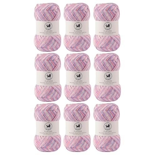 Image of Nestnhaven Acrowools Fleure Hand Knitting and Crochet Yarn. Pack of 1 Ball - 100gms. Shade no - NNHF (Multicolor14) | (900 Gm)