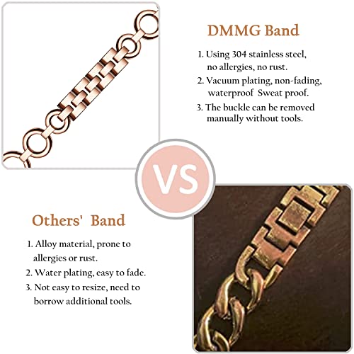 Dmmg Stainless Steel Band Compatible With Apple Watch Band 38/40/41/42/44/45Mm Women Girls, Dressy Bracelet Replacement Wristband Strap For Iwatch Bands Series 7 6 5 4 3 2 1 Se (Rose Gold, 38/40Mm) #TOP2