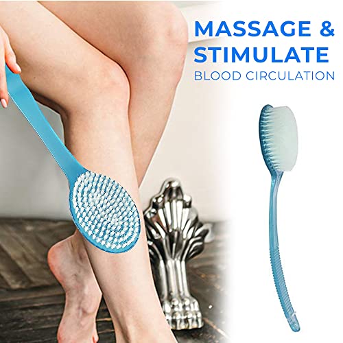 Body Brush Shower Brush Back Scrubber Bath Brush Body Brush for Shower Body Scrubber Skin Brush Skin Cleaning Brush Dry Brushing Body Brush Massager Long Handle Spa Shower Brush Back Washer - Image 7