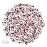 USA Flag Buttermints 110ct – Patriotic Candy for 4th of July, Memorial Day, Veterans Day, American Flag Candy, Red White and Blue Snacks, Buttermints Individually Wrapped in Bulk (110)