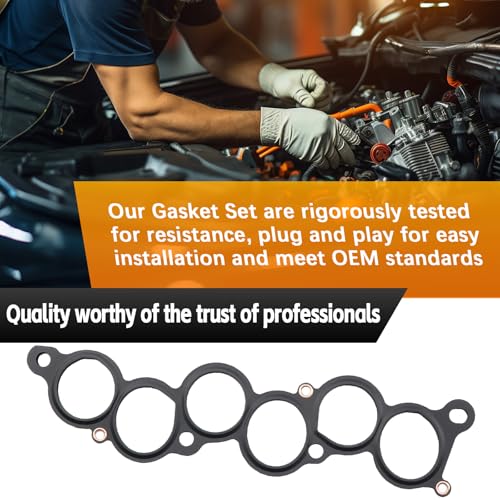 Image of 037-6182 Intake Manifold Gasket Set, Engine Gasket Replacement MS92766 Compatible with Lexus 1994-2003 ES300 RX300 Toyota 1994-2004 Avalon Camry Highlander Sienna Solara 3.0L