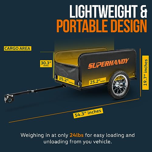 SuperHandy Foldable Wagon - Lightweight, 155 lbs Capacity, Tool-free Assembly, Compatible with GUT112/GUT140/GUT142 SuperHandy/G Mobility Scooters