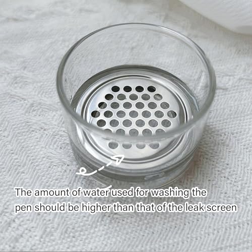Tazón para limpieza de pinceles de uñas con separador de acero inoxidable miniatura 4