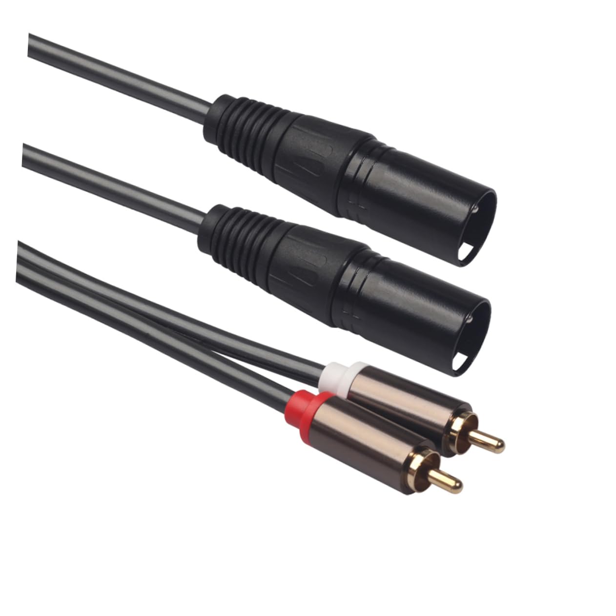 CIYODO 1.5m Dual to Audio Cable Converter Signal Patch Cable for Headphones 2xlr Male to 2 Male Connectors