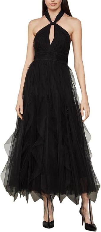 BCBGMAXAZRIA Womens Tulle Tie-Neck Dress
