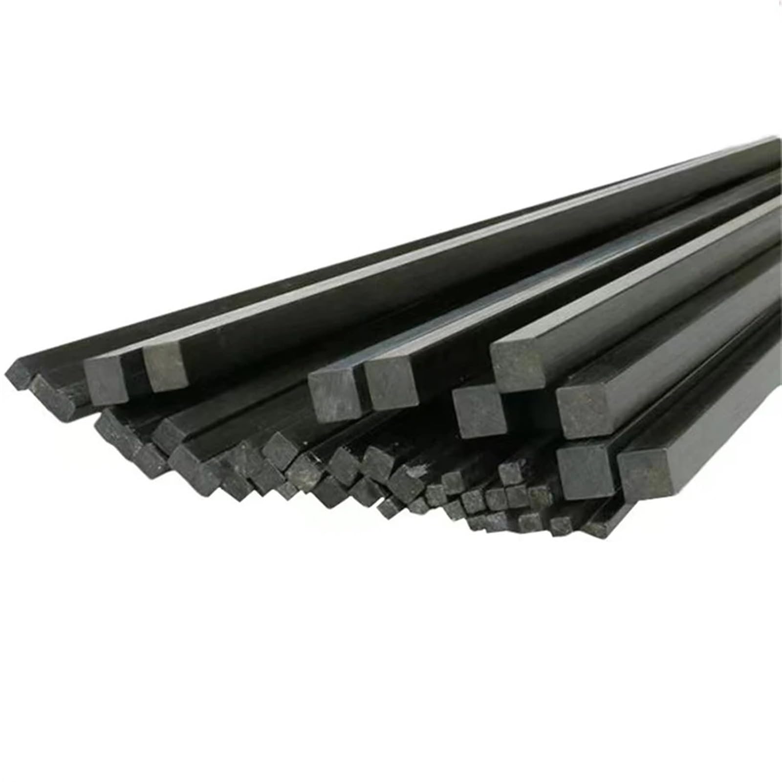 10pcs 500mm Length Pultruded Square Solid Carbon Fiber Rod?Diameter 2mm~10mm CFR Rods Carbon Fiber Tube 3K Carbon Fiber Square(10pcs 3x3x500mm)