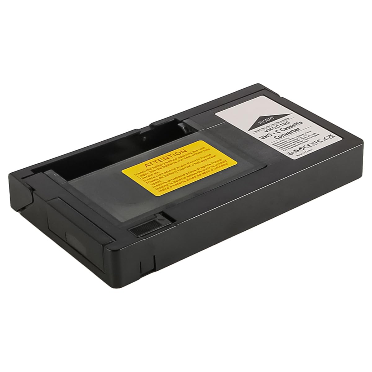 Adaptateur VHS-C vers VHS pour Cassette VHS-C/S-VHS-C Uniquement, Non Compatible MiniDV, 8mm, Hi8, Digital8