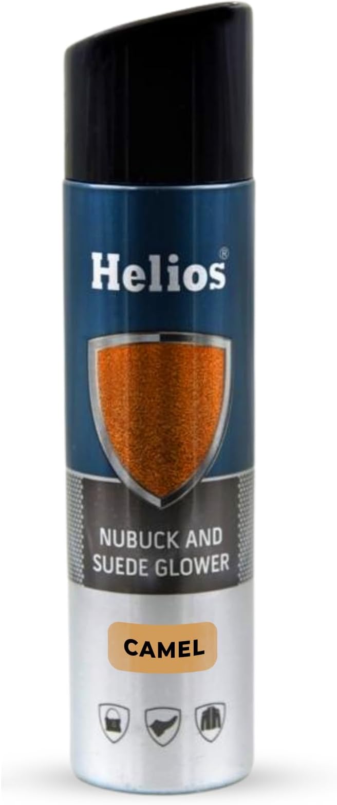 Helios Nubuck & Suede Cleaner 250ML | Restores Color & Shine | Shoe & Bag Care Solution | Removes Dirt & Revives Finish | Easy to Use Spray