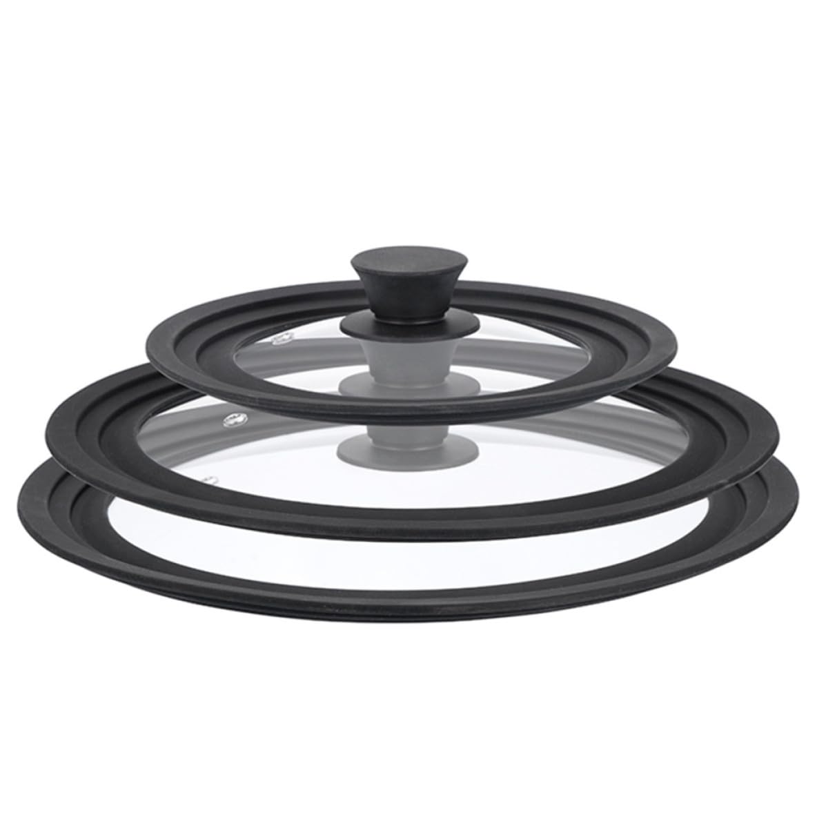 Couvercle de casserole résistant la chaleur avec bord silicone