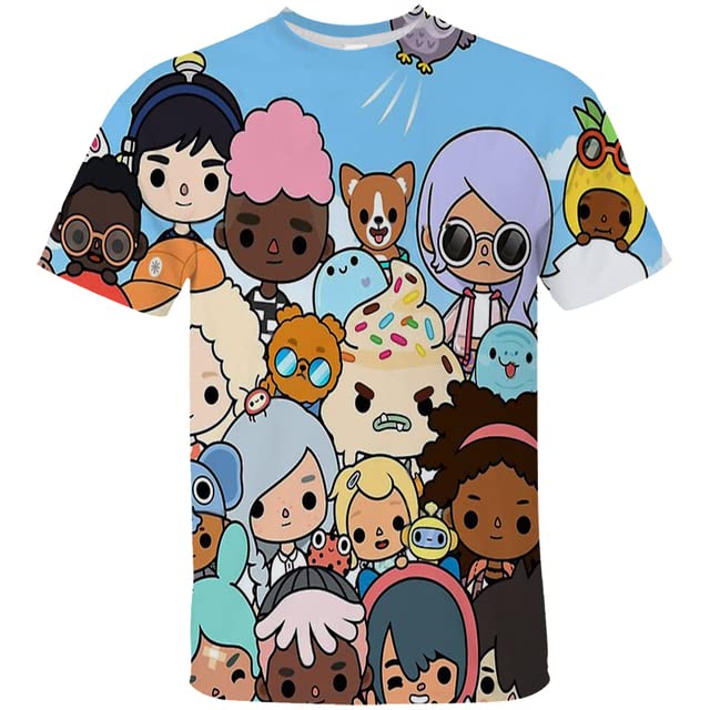 GenericBABY & KIDS - Hot Children Game World Tshirt 3D Animes Toca Boca Life World Game T Shirt Kids Tops Tee Teenager Oversized Streetwear
