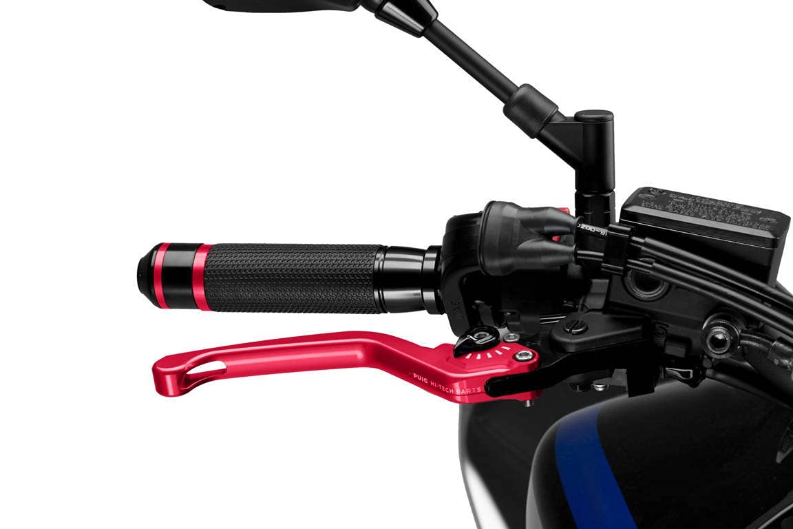PUIG 120RN 3.0 brake lever, Fixed, Red with selector, Black