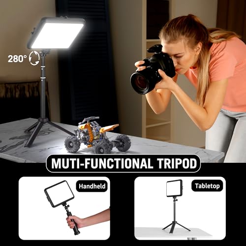 2-Pack Portable Photography Lighting Kit, Arsoer 8" 2800K-6500K Dimmable Studio Lights with Tripod, USB Powered Video Light for Photography/Zoom/Video Conference/Live Streaming/YouTube/Tiktok/Ins - Image 6