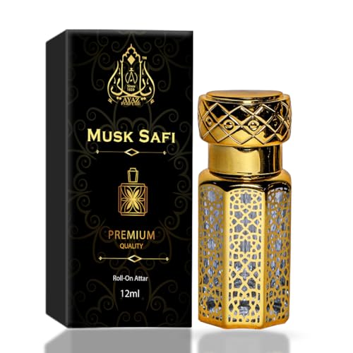 Ayaz Musk Safi Harbhajan's Singh Attar Concentrated Perfume Oil with composition of Musk Amber Sandalwood | Long Lasting Fragrance Eau de Toilette (For Unisex) (12 ml)