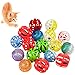 Chstarina 17 Piezas Coloridas Mascotas Bolas Pelotas Entrenamiento,Pelota De Gato Juguetes para Gatos Juguetes Pajaros Juego Bola Juguetes para Mascotas para Gato Gatito Juguetes