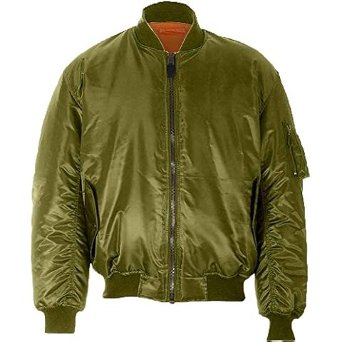 Urban Couture Clothing Adults MA1 Bomber Jacket (6XL, Olive) Cover