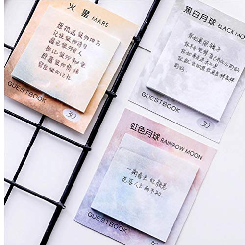 6PC Kawaii Pianeti Creativo Memo Pad Memo Sticky