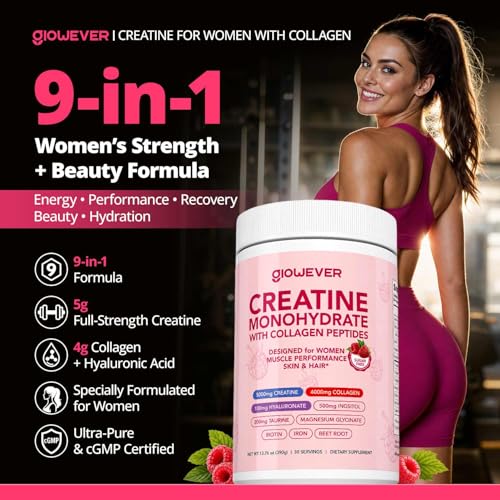 Why Fitness Results Change After 50: Understanding Your Body's Evolution 4 GlowEver Creatine for Women | 5g Creatine Monohydrate + 4g Collagen Peptides Powder | Complex for Energy, Skin & Hair | Sugar-Free, Gluten-Free, Non-GMO, Instantized, Keto | Raspberry, 30 Servings