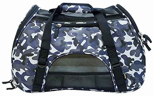 Mmy TM pour Animal Domestique Ccl16 Premium Soft-Sided Pet Carrier, Large, Camo Bleu
