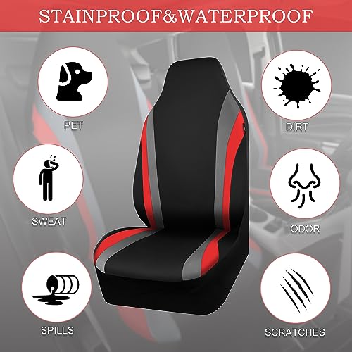 Image of CAR PASS Line Rider Neoprene Waterproof Car Seat Cover Full Set Universal Fit