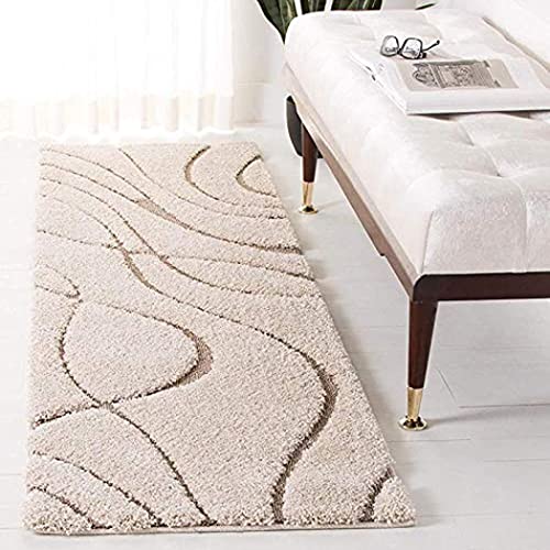 Image of 2x8 feet Soft Runner Rug for Living Room and Bedroom, Modern Indoor Floor Carpet with Non-Slip Backing, Comfortable Decorative Home Decor Rug, Easy Clean & Durable- (Zero Ivory, Rectangular)