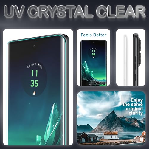 Image of FIRST MART Military-Grade UV Tempered Glass For Motorola Edge 40 Neo 5G and Moto Edge 40 5G (6.7 Inch) With Easy Installation Kit | Edge-To-Edge Protector Coverage | Crystal Clear, Pack of 2