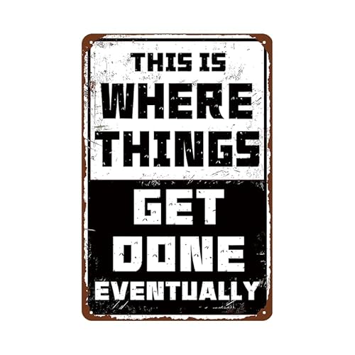 Funny Metal Garage Tin Sign Man Cave Decor Where Things